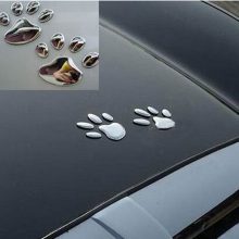 Dog Footprints Metal Stickers