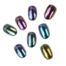 8Pcs/Set Nail Chrome Pigment Mirror Glitter Shinning Powder Dust Gorgeous Nail Art Decorations